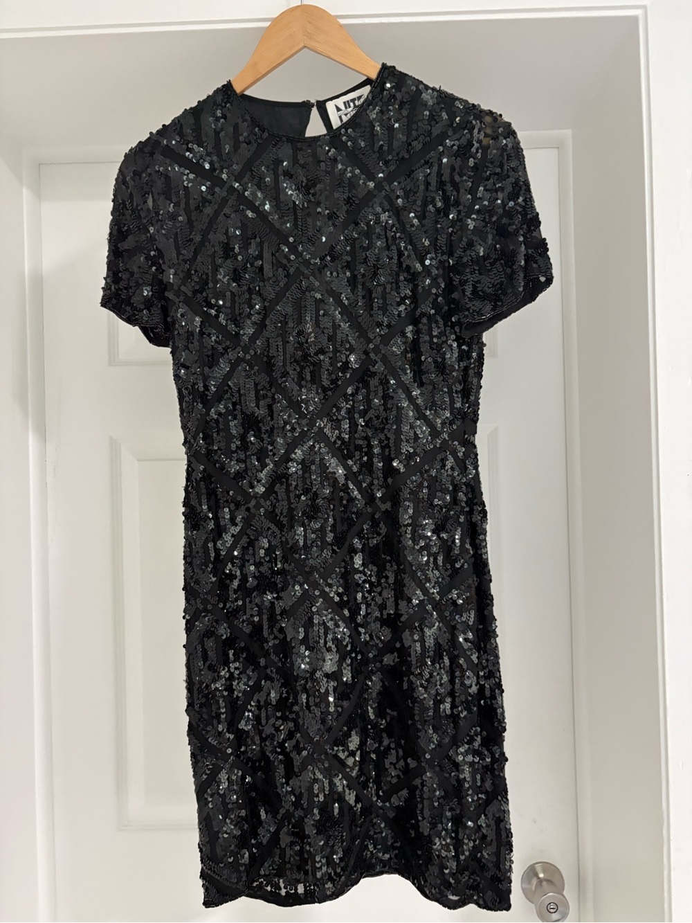 Niteline Black Vintage Sequin Embellished Top